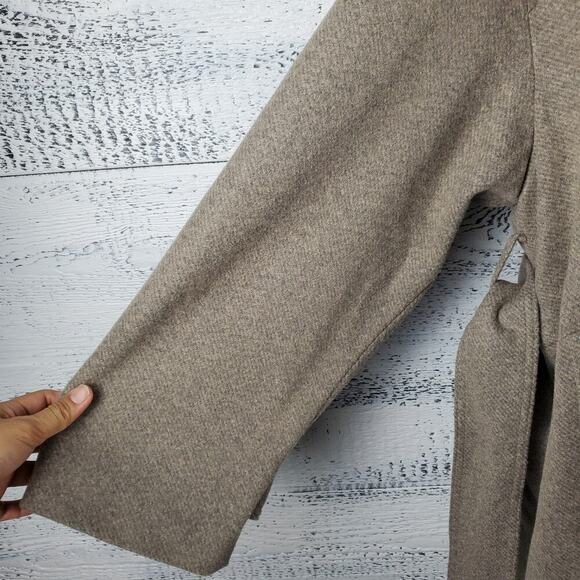 ASOS DESIGN Slouchy Belted Coat with Hood in Mushroom Size 16 Plus Casual - Picture 5 of 16